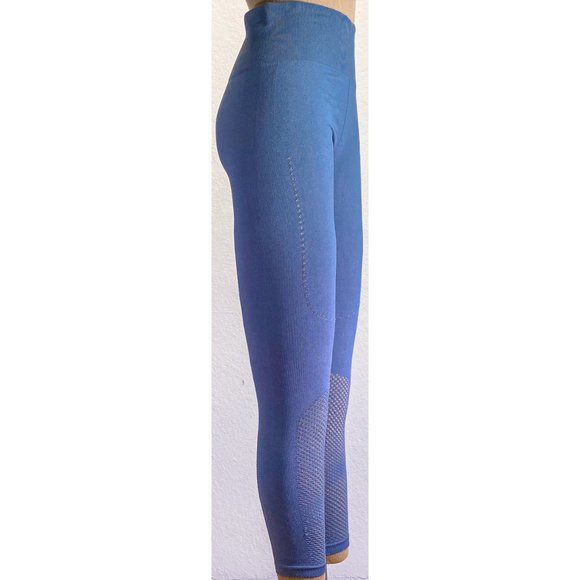 NWOT Joy Lab Seamless Blue High Waisted Lace Detail Ribbed Activewear Leggings M - Picture 4 of 7